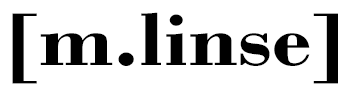 Logo von m.linse schwarz auf weiß
